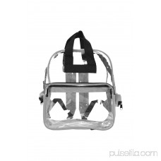 DALIX Small Clear Backpack Transparent PVC Security Security School Bag in Gold